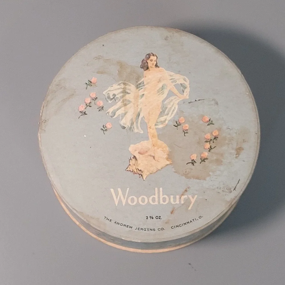 Woodbury by Jergens Vintage 1940s Loose Face Powder Sealed New 2 3/8 oz RARE